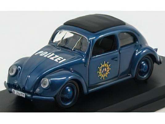 VOLKSWAGEN  BEETLE POLIZEI 1956 - BLUE MET /Rio 1/43ミニカー