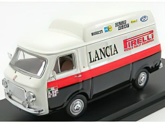 FIAT 238 バン ハイルーフ 1970 PIRELLI LANCIA アシスタンス ホワイト/ブラック/レッド/ Rio 1/43 ミニカー