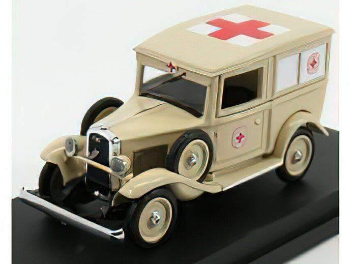 FIAT  508 BALILLA AMBULANZA MILITARY AFRICA 1935 - CREAM /Rio 1/43ミニカー