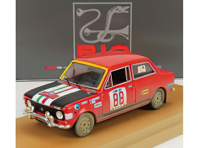 FIAT  128 RALLY N 88 RALLY ISOLA D' ELBA 1972 P.SANTACROCE - L.VERSI - RED BLACK /Rio 1/43ミニカー