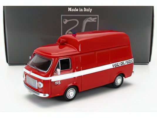 FIAT  238 TETTO ALTO AMBULANZA VIGILI DEL FUOCO 1970 - RED /Rio 1/43ミニカー