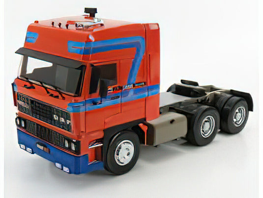 DAF - 3600 SPACE CAB TRACTOR TRUCK 3-ASSI 1986 - ORANGE BLUE / Roadking 1/18 建設機械模型ミニチュア