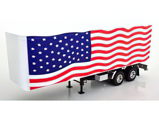 【予約】 TRAILER FOR TRUCK STARS & STRIPES LIVERY - RIMORCHIO / Roadking 1/18 建設機械模型ミニチュア