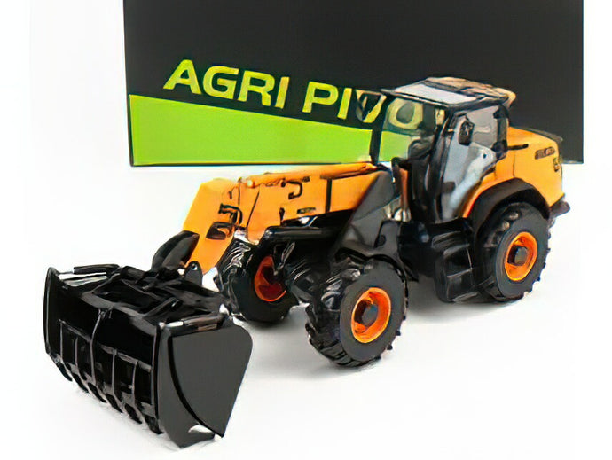 DIECI - T90 PLUS AGRI PIVOT RUSPA GOMMATA 2010 - TRACTOR SCRAPER - YELLOW BLACK / ROS 1/32 建設機械模型ミニチュア