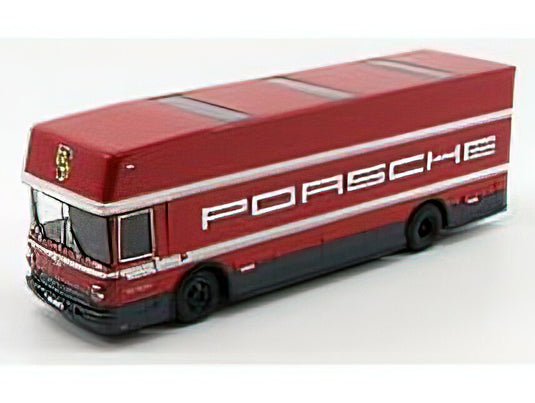 MERCEDES BENZメルセデスベンツ - O317 TRUCK CAR TRANSPORTER PORSCHE MOTORSPORT 1968 - RED /Schuco 1/43 ミニカー