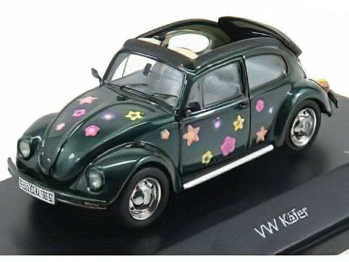VOLKSWAGEN - BEETLE KAFER BLUMEN CABRIOLET OPEN 1958 - GREEN MET /Schuco 1/43 ミニカー