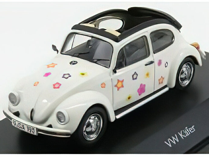 VOLKSWAGEN - BEETLE KAFER BLUMEN CABRIOLET OPEN 1958 - WHITE /Schuco 1/43 ミニカー
