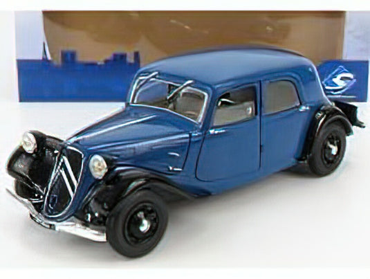 CITROEN - 11CV TRACTION 1937 - BLUE BLACK /SOLIDO 1/18 ミニカー