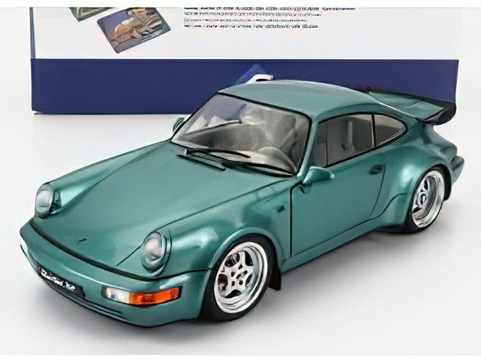 PORSCHE - 911 964 TURBO 3.6 COUPE 1991 - GREEN /SOLIDO 1/18ミニカー