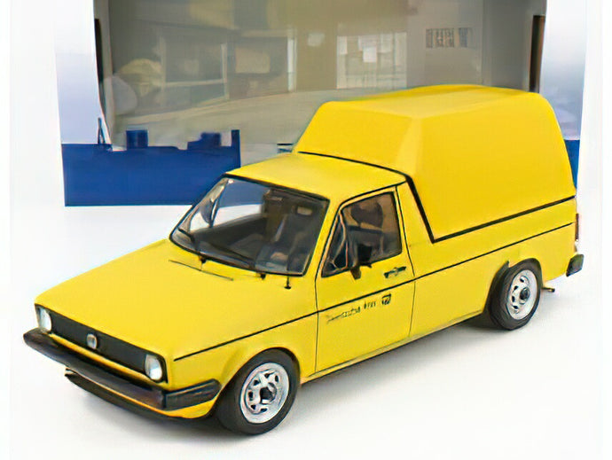 VOLKSWAGEN - CADDY PICK-UP MKI CLOSED VAN POSTE 1982 - YELLOW /SOLIDO 1/18 ミニカー