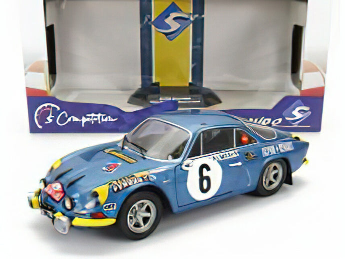 RENAULT - ALPINE A110 1600S (night version) N 6 RALLY MONTECARLO 1972 J.CANDRUET - P.PAGANI - BLUE MET /SOLIDO 1/18 ミニカー