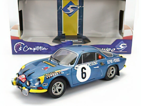 RENAULT - ALPINE A110 1600S (night version) N 6 RALLY MONTECARLO 1972 J.CANDRUET - P.PAGANI - BLUE MET /SOLIDO 1/18 ミニカー