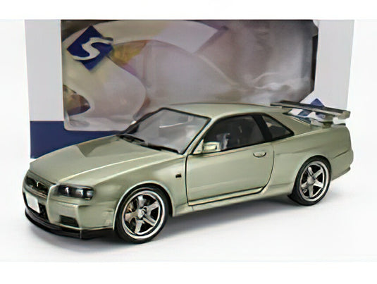 NISSAN - SKYLINE GT-R (R34) 1999 - GREEN /SOLIDO 1/18 ミニカー