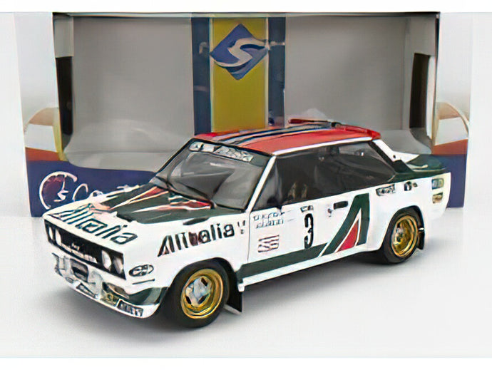 FIAT - 131 ABARTH ALITALIA N 3 3rd RALLY MONTECARLO 1979 M.ALEN - I.KIVIMAKI - WHITE RED GREEN /SOLIDO 1/18ミニカー