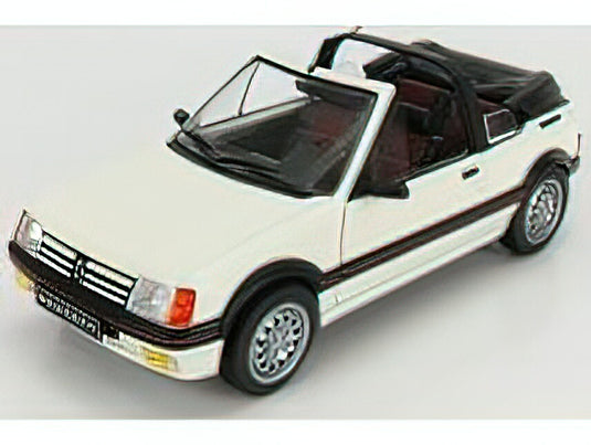 PEUGEOT - 205 CTI MKI (GTi) 1.6 CABRIOLET 1989 - WHITE /SOLIDO 1/18 ミニカー