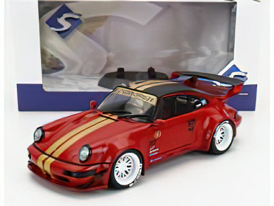PORSCHE - 911 964 RWB RAUH WELT 2021 - RED MET /SOLIDO 1/18 ミニカー