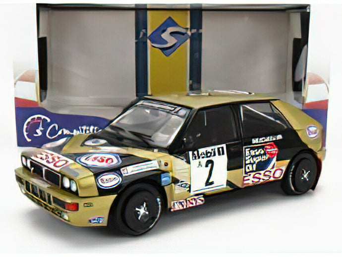 LANCIA - DELTA HF H.F. GRIFONE SRL N 2 3rd RALLY DEUTSCHLAND 1989 Y.LOUBET - J.M.ANDRIE - GOLD BLACK /SOLIDO 1/18 ミニカー