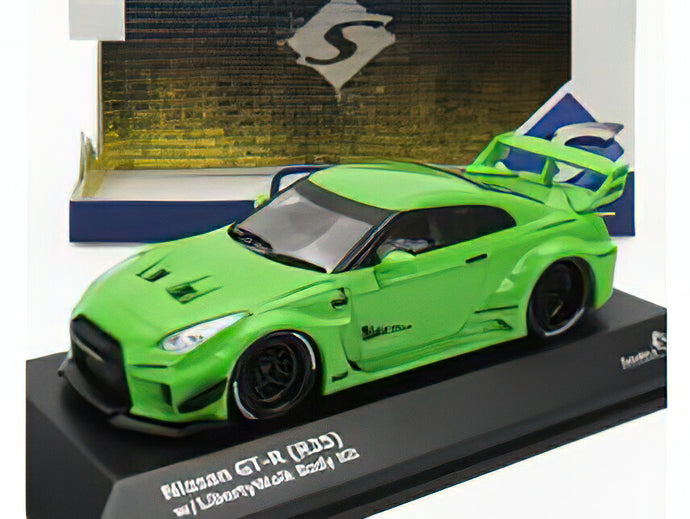 NISSAN - GT-R (R35) LB LIBERTY WALK COUPE 2016 - GREEN /SOLIDO 1/43 ミニカー