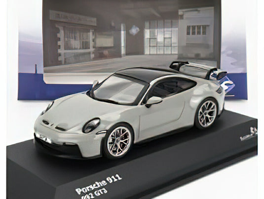 PORSCHE - 911 992 GT3 COUPE 2021 - CHALK GREY /SOLIDO 1/43 ミニカー