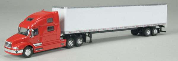 Volvo 770 in Red with Sleeper Cab and 53' Trailer in Blank White with Double Rear Doors /SPEC-CAST  1/64 ミニチュア トラック 建設機械模型 工事車両