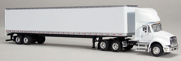 International 8600 Tractor Trailer in Blank White with Single Rear Door /SPEC-CAST  1/64 ミニチュア トラック 建設機械模型 工事車両
