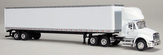 International 8600 Tractor Trailer in Blank White with Single Rear Door /SPEC-CAST  1/64 ミニチュア トラック 建設機械模型 工事車両