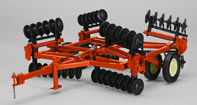 Folding Wing Disk Harrow in Orange /SPEC-CAST  1/16 ミニチュア トラック 建設機械模型 工事車両