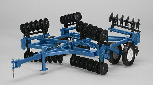 Folding Wing Disk Harrow in Blue /SPEC-CAST  1/16 ミニチュア トラック 建設機械模型 工事車両