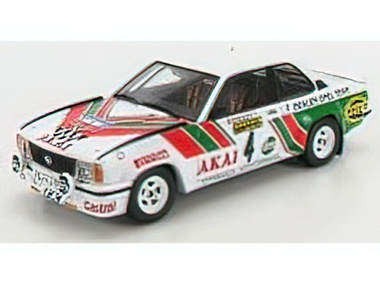 OPEL - ASCONA 400 AKAI N 4 RALLY WINTER INTERNATIONAL SACHS 1981 J.O.KRISTIANSEN - F.HARTWIGSEN - WHITE GREEN RED /Sunstarサンスター 1/18 ミニカー