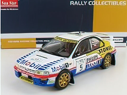 SUBARUスバル - IMPREZAインプレッサ 555 N 1 WINNER RALLY ELPA 1997 H.KRZYSZTOF - W.MACIEJ - WHITE BLUE /Sunstarサンスター 1/18 ミニカー