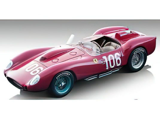 【予約】5-7月以降発売予定FERRARIフェラーリ 250 TR TESTAROSSA 3.0L V12 N 106 WINNER TARGA FLORIO 1958 L.MUSSO - O.GENDEBIEN - RED /Tecno 1/18 ミニカー