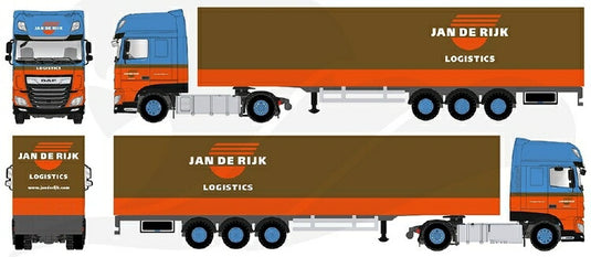 【予約】2019年6-8月以降発売予定Rijk, Jan de DAF  XF Space Cab Euro 6 2017 セミトレーラー トラック /建設機械模型 工事車両 TEKNO 1/50 ミニチュア