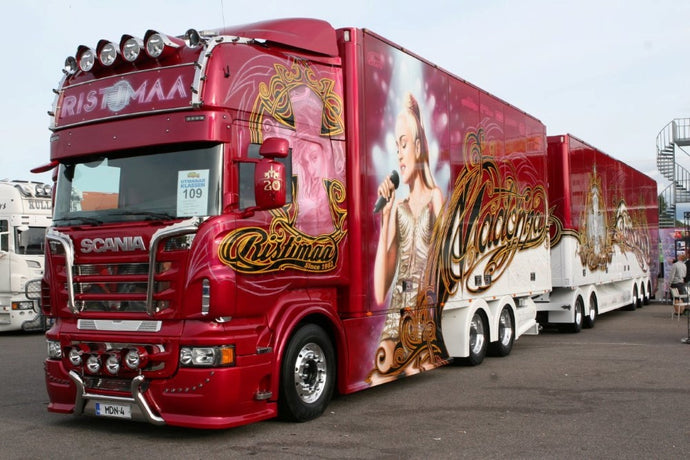 【予約】2017年10-12月以降発売予定Ristimaa Madonna Scaniaスカニア R-serie Topline Swedish combination. トラック Teknoテクノ  建設機械模型 工事車両 1/50 ミニチュア