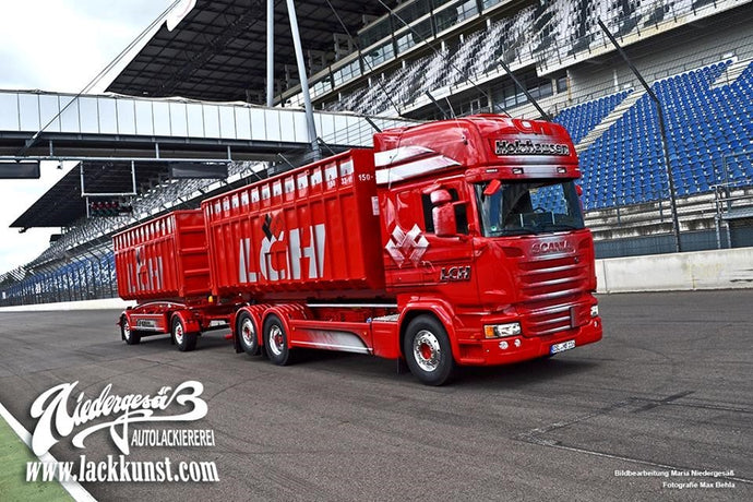 【予約】2017年6-8月以降発売予定Holzhausen Scaniaスカニア R-Streamline Topline rigid truck with hookarm container combi  トラック Teknoテクノ  建設機械模型 工事車両 1/50 ミニチュア