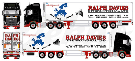 【予約】2017年6-8月以降発売予定Davies, Ralph Volvo FH04 Globetrotter XL リーファートレーラー   Teknoテクノ  建設機械模型 工事車両 1/50 ミニチュア