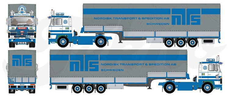 ギャラリービューアに画像をロードする, 【予約】10-12月以降発売予定Scania 141 met 3-assige klassieke zwanenhals huifoplegger トラック  TEKNO 1/50 建設機械 模型ミニカー  はたらく車重機
