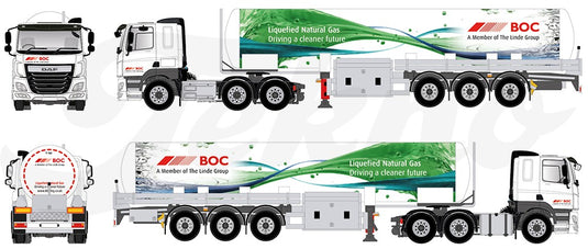 【予約】2017年6-8月以降発売予定BOC DAF CF 6x2 タンクトレーラー トラック Teknoテクノ  建設機械模型 工事車両 1/50 ミニチュア