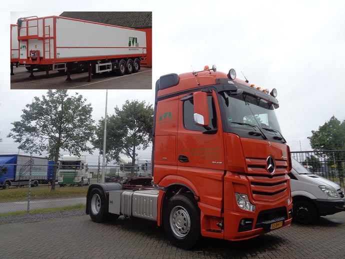 【予約】2017年6-8月以降発売予定Leendert, Van Transport Mercedes Actros Streamspace with Van der Peet potato-セミトレーラー トラック トラクタヘッド  Teknoテクノ  建設機械模型 工事車両 1/50 ミニチュア