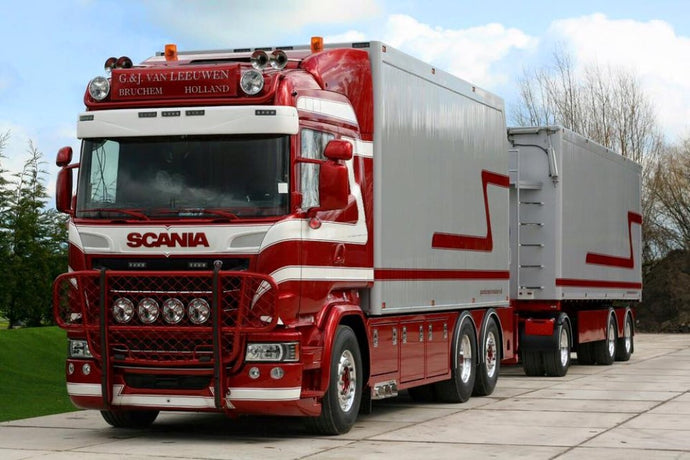 【予約】2017年8-10月以降発売予定Leeuwen, G&J van Scaniaスカニア R-Streamline Highline combiトラック Teknoテクノ  建設機械模型 工事車両 1/50 ミニチュア