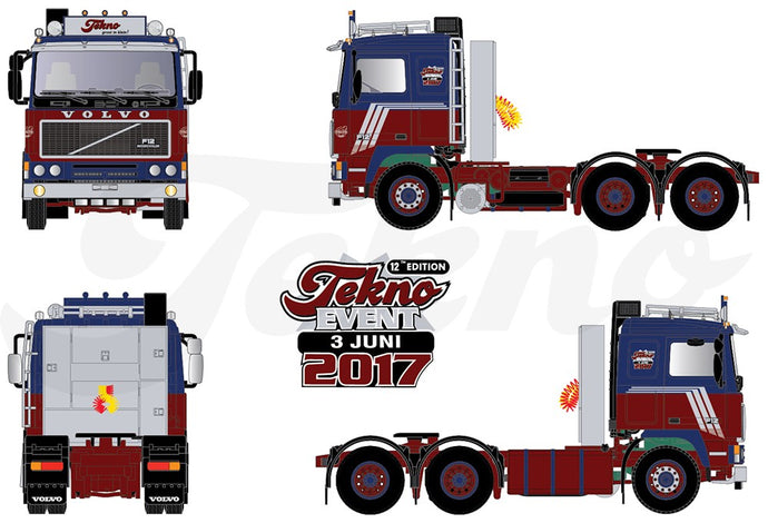 【予約】2017年10-12月以降発売予定Tekno Event 2017 Volvo F12 トラック トラクタヘッド Teknoテクノ  建設機械模型 工事車両 1/50 ミニチュア