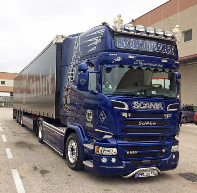 【予約】2017年10-12月以降発売予定Schubert Scaniaスカニア R-Streamline Topline with カーテンサイダー セミトレーラー トラック Teknoテクノ  建設機械模型 工事車両 1/50 ミニチュア