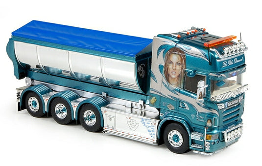 Denny D Frakt Scaniaスカニア R5 Topline rigid truck with hookarm containerトラック  建設機械模型 工事車両 TEKNO 1/50 ミニチュア