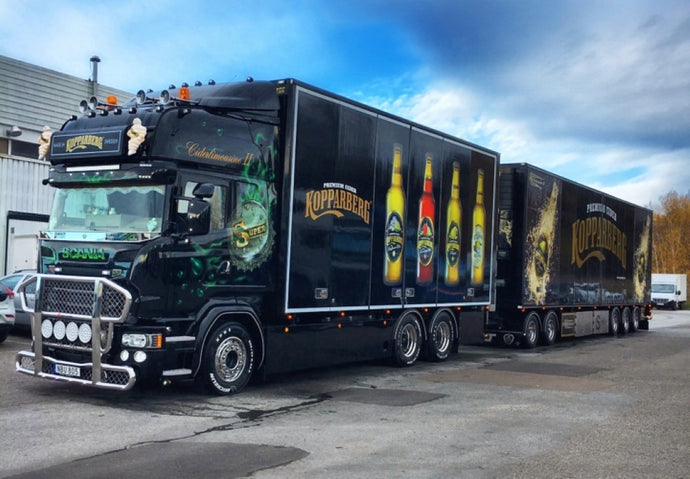 【予約】4-6月以降発売予定Kopparbergs Scaniaスカニア Topline rigid truck with 5 axle Swedish trailerトラック  建設機械模型 工事車両 TEKNO 1/50 ミニチュア