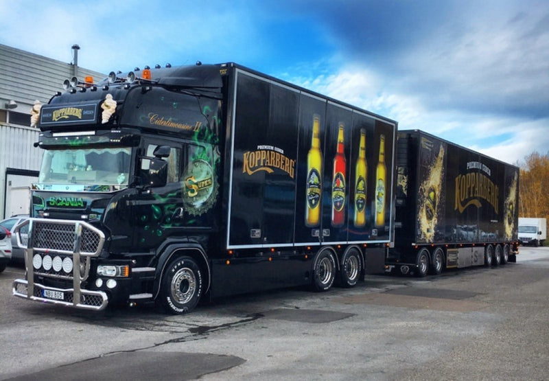 ギャラリービューアに画像をロードする, 【予約】4-6月以降発売予定Kopparbergs Scaniaスカニア Topline rigid truck with 5 axle Swedish trailerトラック  建設機械模型 工事車両 TEKNO 1/50 ミニチュア
