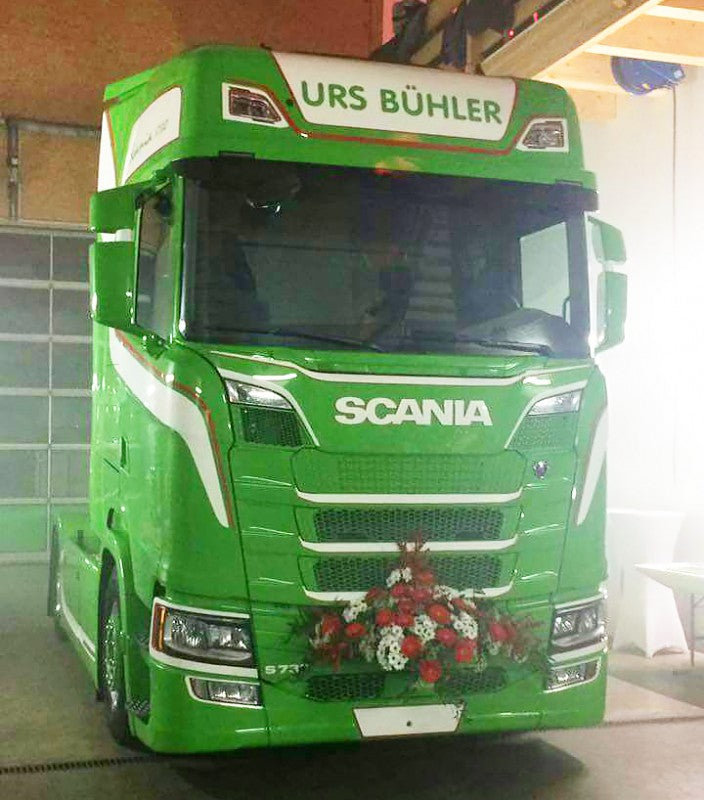 【予約】2017年8-10月以降発売予定Buhler, Urs Scaniaスカニア S730 with Cargo floor trailer トラック トラクタヘッド Teknoテクノ  建設機械模型 工事車両 1/50 ミニチュア