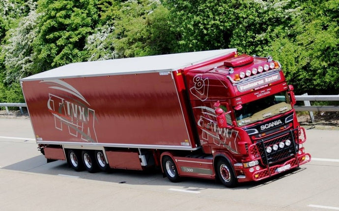 【予約】2017年10-12月以降発売予定TVX Scaniaスカニア R-serie Topline リーファー セミトレーラートラック Teknoテクノ  建設機械模型 工事車両 1/50 ミニチュア