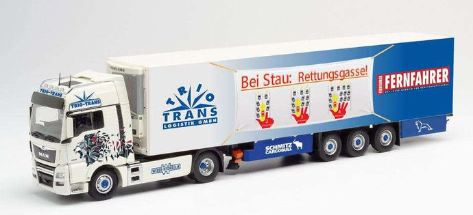 Trio Trans / Fernfahrer MAN TGX XXL Euro 6c refrigerated semitrailer 071550 トレーラー トラック /Tekno 1/50 建設機械模型 ミニチュア