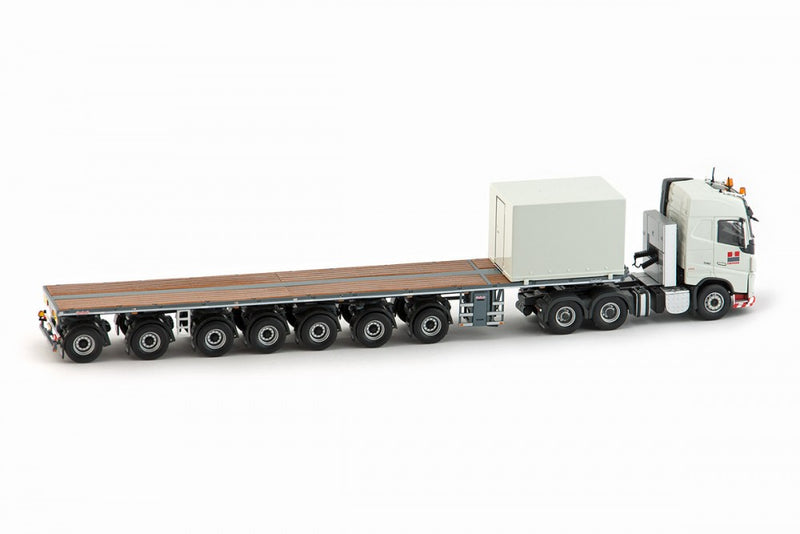 ギャラリービューアに画像をロードする, Heros　Heros Volvo FH04 Globertrotter 6x4 with 7軸Nooteboomノーテブーム Ballastトレーラートレーラー  建設機械模型 工事車両 TEKNO 1/50 ミニチュア
