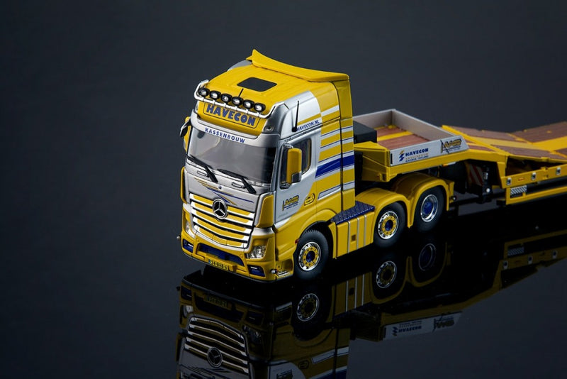 ギャラリービューアに画像をロードする, 【予約】4-6月以降発売予定Havecon Havecon Mercedes Benz Actros2 + Euroflexトレーラー  建設機械模型 工事車両 TEKNO IMC 1/50 ミニチュア
