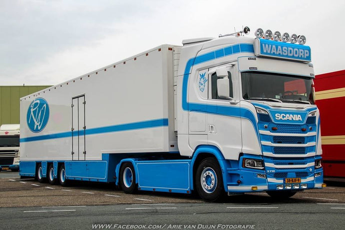 【予約】4-6月以降発売予定Waasdorp Scaniaスカニア S730 with Goosneck リーファートレーラートラック  建設機械模型 工事車両 TEKNO 1/50 ミニチュア